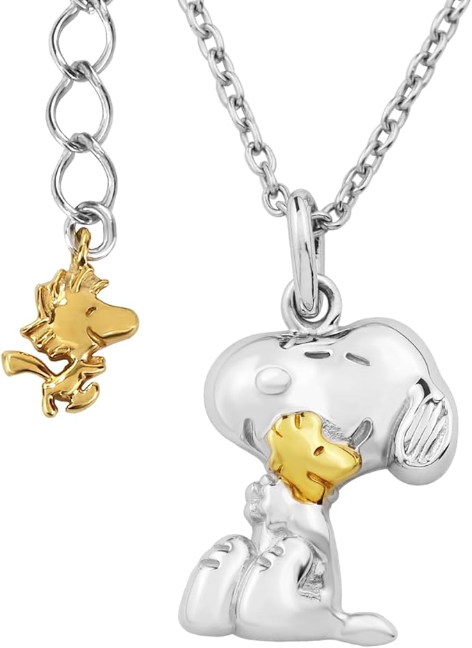 スヌーピー Sterling Silver CZペンダントネックレス