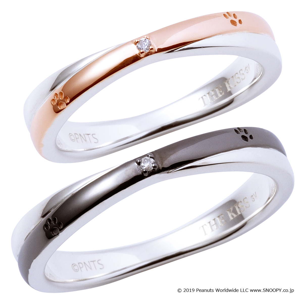 スヌーピー クロスモチーフ ペアリング シルバー925